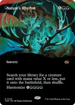 NM Nature's Rhythm (Borderless) - 349 - Tarkir: Dragonstorm - Image 1