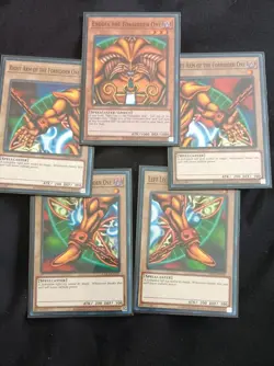 YUGIOH TCG! COMPLETE 5 Card Exodia the Forbidden One Set LDK2 Common NM - Image 1