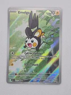 Pokemon TCG Emolga 112/086 Illistration Rare Holo Black Bolt - Image 1