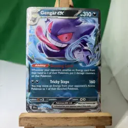 Pokemon Gengar ex 104/162 SV05: Temporal Forces Double Rare Holo 310HP Tricky - Image 1