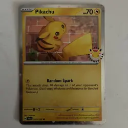 Pokemon Pikachu 51/ 162 - 2026 Pokemon Day - 30th Anniversary - NM - Image 1