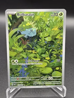 Pokemon TCG Bulbasaur 166/165 Scarlet & Violet 151 Illustration Rare NMCondition - Image 1