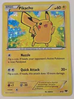 Pokemon TCG Pikachu 005/012 McDonald's 2014 Holo 2013 HP - Image 2
