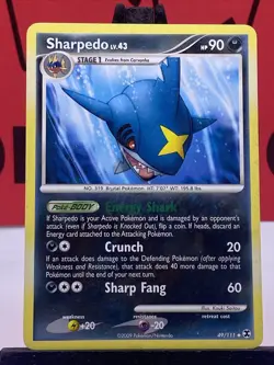 Sharpedo 49/111 Platinum Rising Rivals Pokemon TCG Regular Uncommon 2009 MP - Image 3