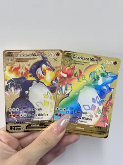 2PCS Charizard VMAX HP330 Metal Pokemon Card-Collectible gift Display! - Image 1