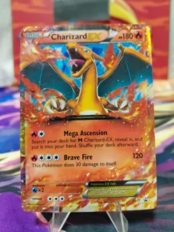 Pokemon TCG Charizard EX XY17 Holo Ultra Rare Black Star Promo Card LIGHT PLAY - Image 1