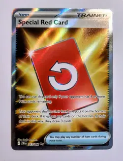 Special Red Card 113/086 Ultra Rare Full Art ME04: Chaos Rising Pokemon TCG NM - Image 1