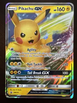 Pikachu GX SM232 Sun & Moon Black Star Promo Holo Pokemon Card NM - Image 1