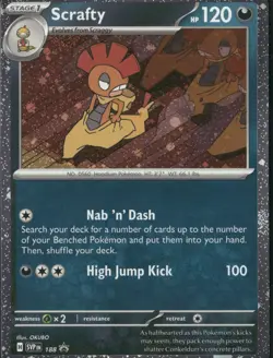 Scrafty - (Cosmos Holo) Holo Promo SV: Scarlet & Violet Promo Cards 188 NM - Image 1