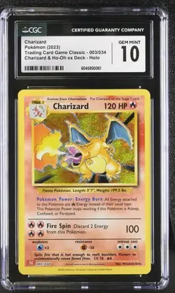 CGC 10 Charizard 003/034 CLC Trading Card Game Classic Deck Pokemon Gem Mint - Image 1