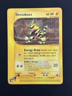 Pokemon 2002 TCG Expedition Base Set Electabuzz Card 76/165 LP - Image 1