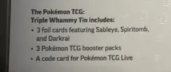 Darkrai 2024 Pokemon TCG Tin Brand New Sealed w/ 3 foil cards, 3 booster packs - Image 4