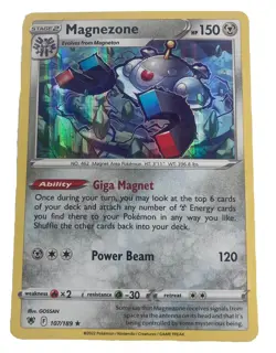 Pokemon TCG Energy Fusion 107/189Holo Secret Rare Magnezone Holo Pokemon Card - Image 1