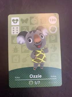 Animal Crossing Amiibo Card Series 2 Ozzie #120 120-EU-AOE LP Ships Fast - Image 1