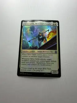 Silver Sable, Mercenary Leader NM Foil Marvel's Spider-Man Magic The Gathering - Image 1