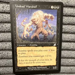 Undead Warchief MTG Scourge 2003 U Black Zombie English Authentic NM - Image 1
