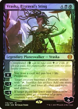 MTG FOIL Vraska, Betrayal's Sting - Phyrexia: All Will Be One #115 - Image 1