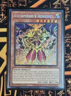 Archfiend's Advent BLTR-EN046 1st Ed ScR Mint Yugioh - Image 1