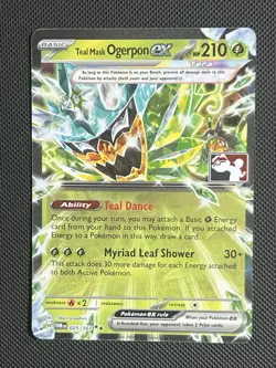Teal Mask Ogerpon ex 025/167 TWM Play! Prize Pack English Pokemon Card NM - Image 1