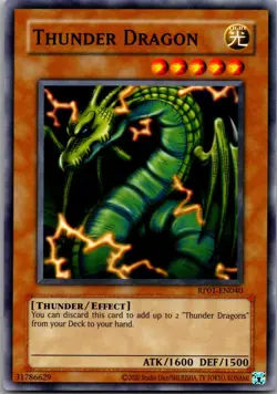 Thunder Dragon RP01-EN040 Retro Pack (2020 Date Reprint) Yu-Gi-Oh Unlimited LP - Image 1