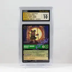Disney Lorcana Mickey Mouse - Artful Rogue #88 Kendall Hale Auto CGC 10 Gem Mint - Image 1