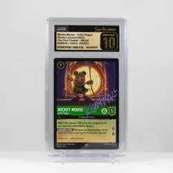 Disney Lorcana Mickey Mouse - Artful Rogue #88 Kendall Hale Auto CGC 10 PRISTINE - Image 2