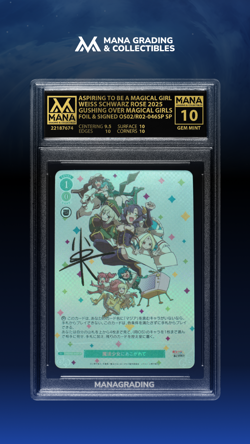 Mana 10 Signed Weiss Schwarz Rose Gushing over Magical Girls OS02/R02-046SP SP - Image 3