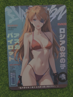 Asuka - Evangelion - Cover Girl Anime Bikini Waifu Comic Card - Image 1
