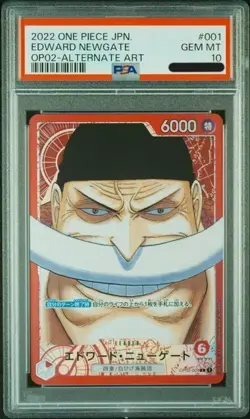 PSA 10 Edward Newgate OP02-001 Leader ALT ART ONE PIECE Card Japanese 2022 - Image 1