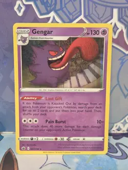 Pokemon TCG Gengar Chilling Reign Holo Rare Card 057/198 NM - Image 1