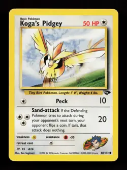 Koga's Pidgey 80/132 Common Gym Challenge Pokemon Card - Image 1