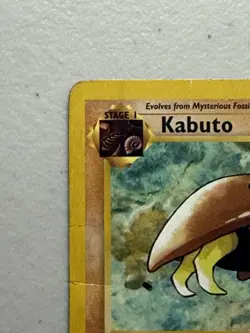 Kabuto [First Edition] 50/62 Pokemon Fossil Common Card 1999 Damaged - Image 2