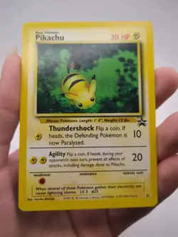 LP Pikachu 27 WOTC Black Star Promo Series Nintendo Pokemon Card - Image 1
