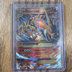 Pokemon Mega M Charizard EX TCG Secret Rare Card 107/106 Flashfire Vintage Holo - Image 1