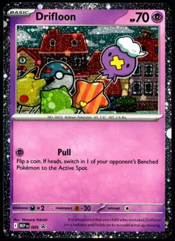 Pokemon TCG Drifloon MEP 005 2025 Mega Evolution Black Star Promo Card - LP - Image 1