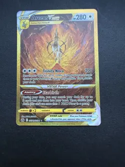 Arceus Vstar GG70/GG70 Crown Zenith Gold Secret Rare Pokemon Card NM - Image 1