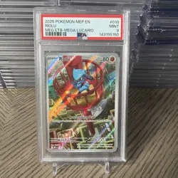 Pokemon 2025 Me: Mega Evolution Promo Riolu #010 Holo Full Art PSA 9 - Image 1