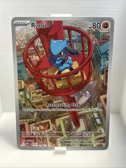 Riolu 010 Me: Mega Evolution Promo Full Art Holo Pokemon Black Star - Image 1