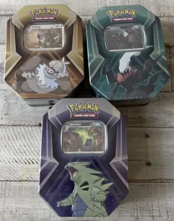 Pokemon TCG Triple Whammy Collector Tins (x3) - Darkrai - Slaking - Tyranitar - Image 2