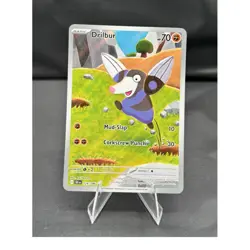 Pokemon tcg Drilbur Sv: Black Bolt Holo Illustration Rare 124/086 English 70 HP - Image 1