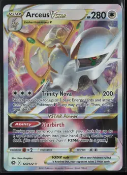 Arceus VSTAR 123/172 Holo VSTAR Rare Brilliant Stars Pokemon Holo Near Mint - Image 1