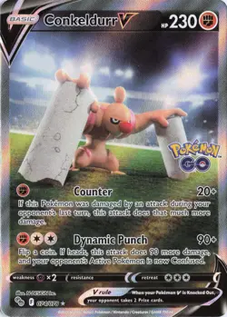 Conkeldurr V (Alternate Full Art) (074/078), Pokemon GO, Holo, Ultra Rare - Image 1