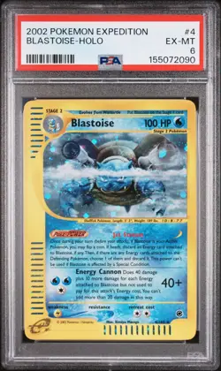 Blastoise 2002 Pokemon Expedition w/ Swirl PSA 6 #4 - Image 1
