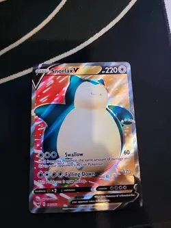 Snorlax V - 197/202 - Full Art Ultra Rare Sword & Shield Set - Pokemon Card - NM - Image 1