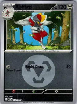 Bisharp (Energy Symbol Pattern) 147/217 Ascended Heroes Pokemon Reverse Holo NM - Image 1