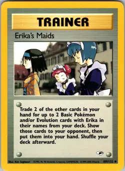 Erika's Maids 109/132 Gym Heroes Pokemon NM Unlimited - Image 1