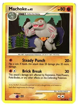 Pokemon TCG Machoke Uncommon Stormfront 41/100 DMG - Image 1