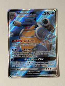 Blastoise GX SM189 SM Black Star Promo Pokemon Sun & Moon Full Art Holo MP - Image 1