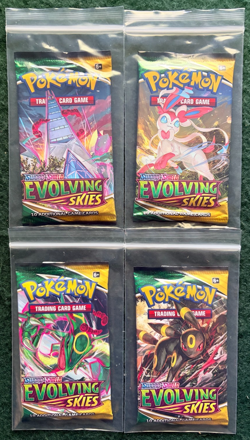 NEW Sealed Evolving Skies Pokemon TCG Booster Packs Complete Art Set (4 Packs) - Image 3