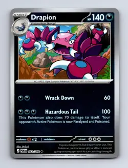 Drapion 052/088 Uncommon Perfect Order Pokemon Reverse Holo Near Mint - Image 1
